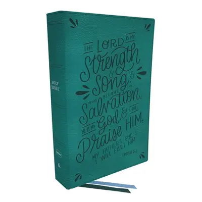 "Nkjv, Thinline Bible, Verse Art Cover Collection, Leathersoft, Teal, Red Letter, Comfort Print: