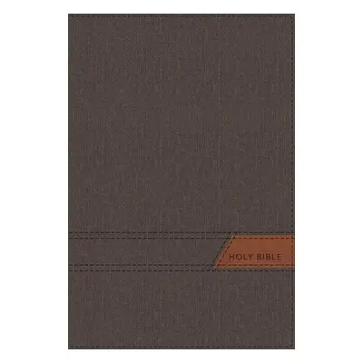 "Niv, Thinline Bible, Large Print, Cloth Flexcover, Gray, Red Letter, Thumb Indexed, Comfort Pri