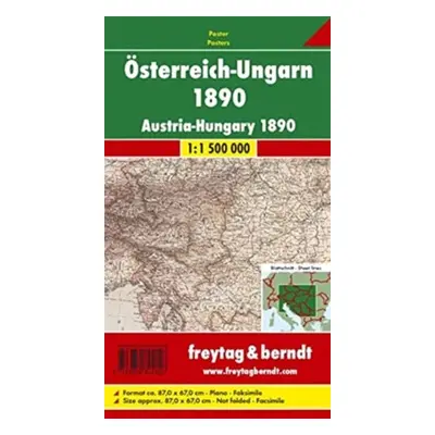 "Austria - Hungary 1890 Map Flat in a Tube 1:1 500 000" - "" ("")