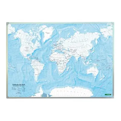 "World map to color in, discover the world, wall map 1:40 million, magnetic marker board" - "" (