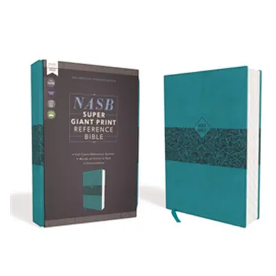 "Nasb, Super Giant Print Reference Bible, Leathersoft, Teal, Red Letter Edition, 1995 Text, Comf