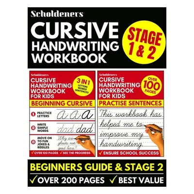 "Cursive Handwriting Workbook: 2-in-1 Book Set For Kids (Cursive for Beginners / Cursive Writing