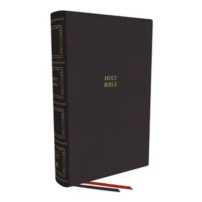 "Kjv, Paragraph-Style Large Print Thinline Bible, Genuine Leather, Black, Red Letter, Thumb Inde