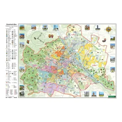 "Vienna children's map, poster 1:40,000, freytag & berndt" - "" ("")