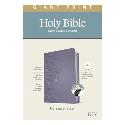 "KJV Personal Size Giant Print Bible, Filament Enabled Edition (Leatherlike, Peony Lavender, Ind