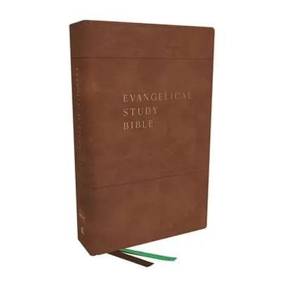 "Nkjv, Evangelical Study Bible, Leathersoft, Brown, Red Letter, Thumb Indexed, Comfort Print: Ch