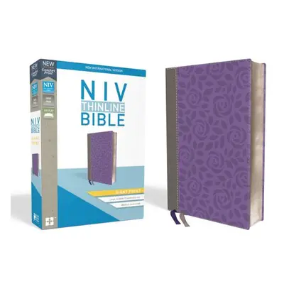 "NIV, Thinline Bible, Giant Print, Imitation Leather, Gray/Purple, Red Letter Edition" - "" ("Zo