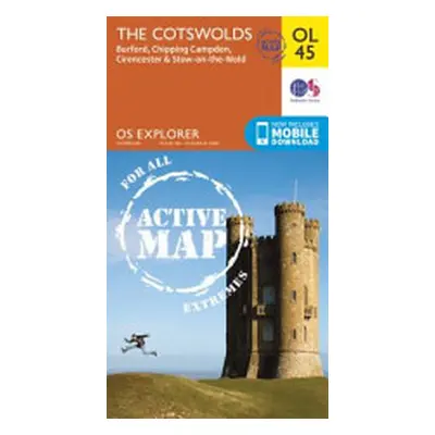 "Cotswolds, Burford, Chipping Campden, Cirencester & Stow-on-the Wold" - "" ("Ordnance Survey")