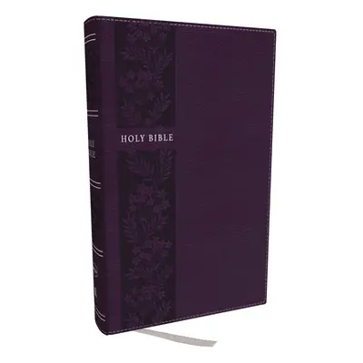 "NKJV Personal Size Large Print Bible with 43,000 Cross References, Purple Leathersoft, Red Lett