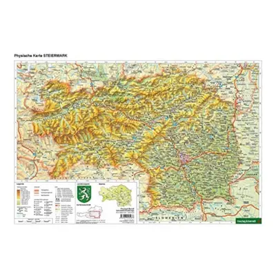 "Desk pad DUO, school hand map of Styria 1:400,000" - "" ("")