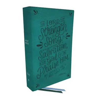 "Nkjv, Thinline Bible, Verse Art Cover Collection, Leathersoft, Teal, Red Letter, Thumb Indexed,