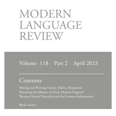 "Modern Language Review (118: 2) April 2023" - "" ("O'Meara Lucy")