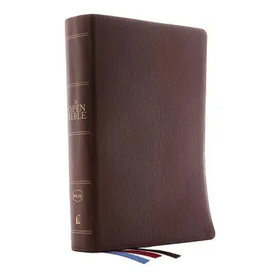 "The NKJV, Open Bible, Genuine Leather, Brown, Red Letter Edition, Comfort Print: Complete Refer