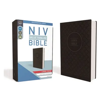 "NIV, Value Thinline Bible, Large Print, Imitation Leather, Gray/Black" - "" ("Zondervan")