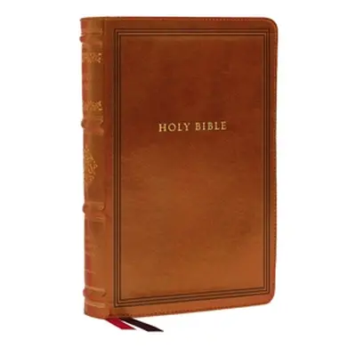 "Nkjv, Wide-Margin Reference Bible, Sovereign Collection, Leathersoft, Brown, Red Letter, Comfor