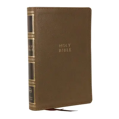 "Nkjv, Compact Center-Column Reference Bible, Brown Leathersoft, Red Letter, Comfort Print (Thum