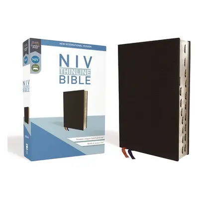 "NIV, Thinline Bible, Bonded Leather, Black, Indexed, Red Letter Edition" - "" ("Zondervan")