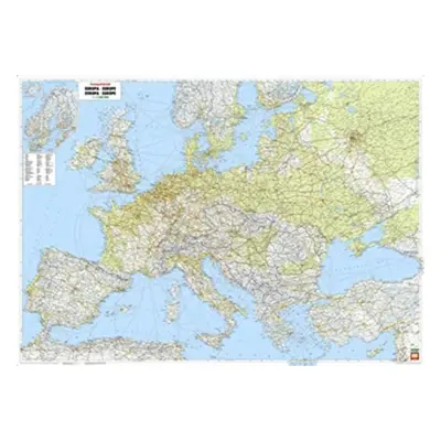 "Wall map magnetic marker board: Europe physically large format, 1:2.6 mill." - "" ("")