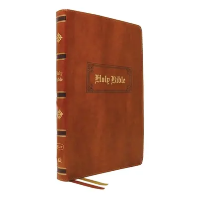 "KJV Bible, Giant Print Thinline Bible, Vintage Series, Leathersoft, Tan, Red Letter, Comfort Pr