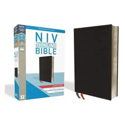 "NIV, Thinline Bible, Large Print, Bonded Leather, Black, Red Letter Edition" - "" ("Zondervan")