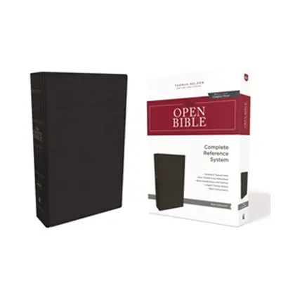 "The NKJV, Open Bible, Imitation Leather, Black, Red Letter Edition, Comfort Print: Complete Ref