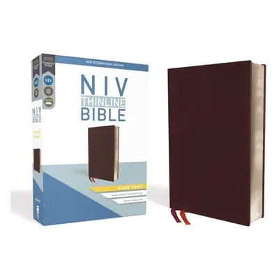 "NIV, Thinline Bible, Giant Print, Bonded Leather, Burgundy, Red Letter Edition" - "" ("Zonderva