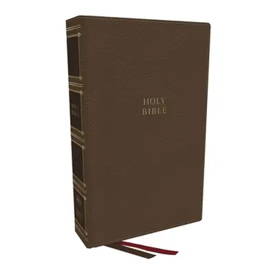 "Nkjv, Compact Center-Column Reference Bible, Leathersoft, Brown, Red Letter, Comfort Print" - "