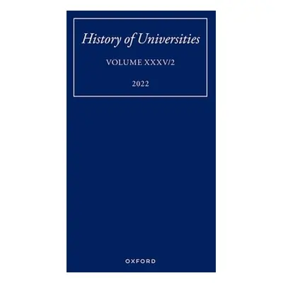 "History of Universities: Volume XXXV / 2" - "" ("Feingold Mordechai")