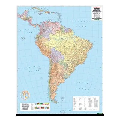 "South America Map Provided with Metal Ledges/Tube 1:8 000 000" - "" ("")