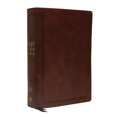 "NKJV Study Bible, Imitation Leather, Brown, Red Letter Edition, Comfort Print: The Complete Res