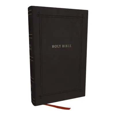 "NKJV Personal Size Large Print Bible with 43,000 Cross References, Black Leathersoft, Red Lette