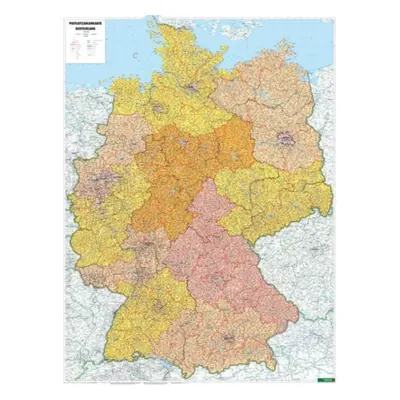 "Wall map magnetic marker board: Germany postcodes 1:700,000" - "" ("")