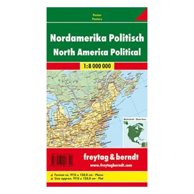 "North America physical-political, magnetic marker board 1:8 mill." - "" ("")