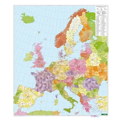 "Wall Map Magnetic Marker Board: Europe Postal Codes 1:3,700,000" - "" ("")