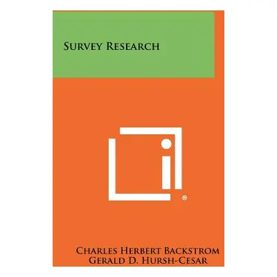 "Survey Research" - "" ("Backstrom Charles Herbert")