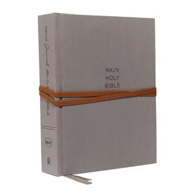 "NKJV, Journal the Word Bible, Hardcover, Gray, Red Letter Edition, Comfort Print: Reflect, Jour