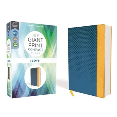 "Niv, Giant Print Compact Bible for Boys, Leathersoft, Blue, Red Letter Edition, Comfort Print" 