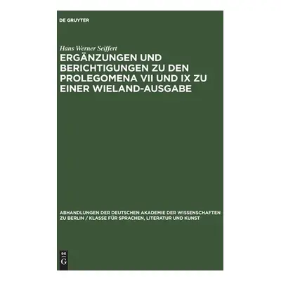 "Ergnzungen und Berichtigungen zu den Prolegomena VII und IX zu einer Wieland-Ausgabe" - "" ("Se