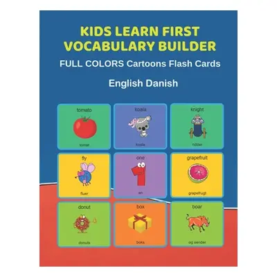 "Kids Learn First Vocabulary Builder FULL COLORS Cartoons Flash Cards English Danish: Easy Babie