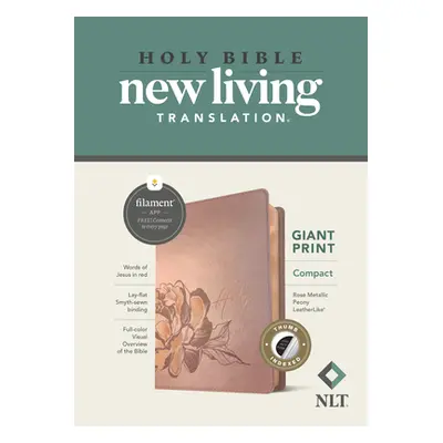 "NLT Compact Giant Print Bible, Filament Enabled Edition (Red Letter, Leatherlike, Rose Metallic