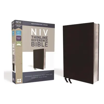 "NIV, Thinline Reference Bible, Bonded Leather, Black, Red Letter Edition, Comfort Print" - "" (