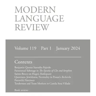 "Modern Language Review (119.1) January 2024" - "" ("O'Meara Lucy")