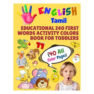 "English Tamil Educational 240 First Words Activity Colors Book for Toddlers