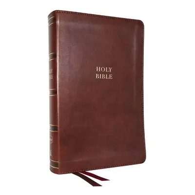 "Nkjv, Single-Column Reference Bible, Verse-By-Verse, Brown Leathersoft, Red Letter, Comfort Pri