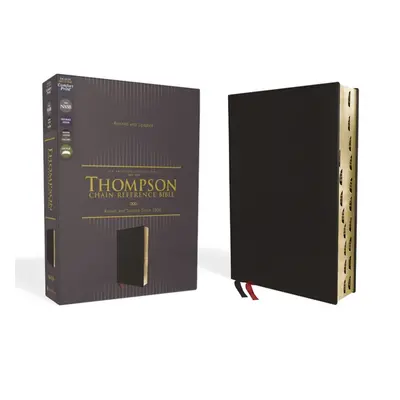 "Nasb, Thompson Chain-Reference Bible, Genuine Leather, Calfskin, Black, 1995 Text, Red Letter, 