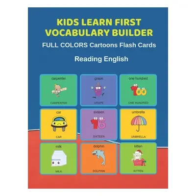 "Kids Learn First Vocabulary Builder FULL COLORS Cartoons Flash Cards Reading English: Easy Babi