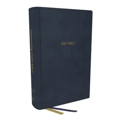 "Nkjv, Foundation Study Bible, Large Print, Leathersoft, Blue, Red Letter, Thumb Indexed, Comfor