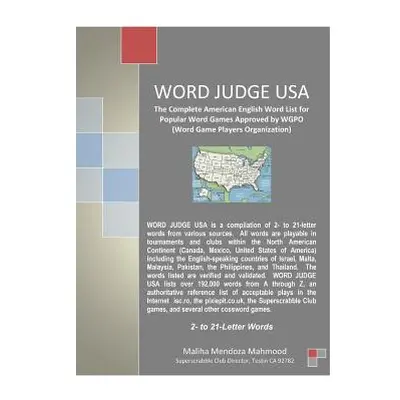 "Word Judge USA: The Complete American English Word List for Popular Word Games Approved by Wgpo