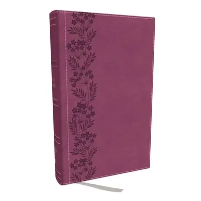 "NKJV Personal Size Large Print Bible with 43,000 Cross References, Pink Leathersoft, Red Letter