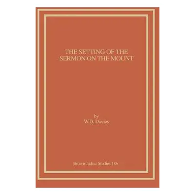 "The Setting of the Sermon on the Mount" - "" ("Davies W. D.")